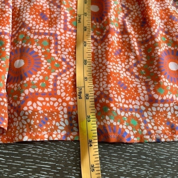 Pink Owl Orange Sleeveless Dress with Circle Pattern - Picture 5 of 15